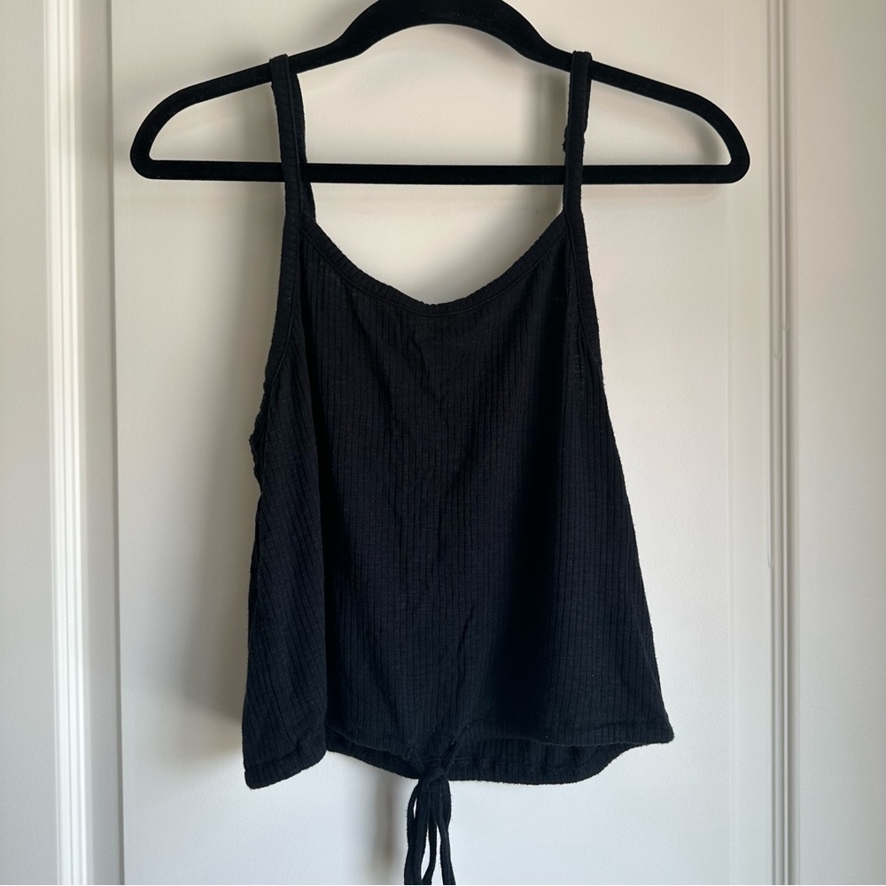 Aerie Black Tank Top Crop Top